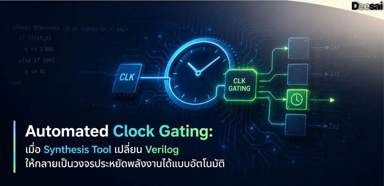 Automated Clock Gating: เมื่อ Synthesis Tool เปลี่ยน Verilog ให้กลายเป็นวงจรประหยัดพลังงานได้แบบอัตโนมัติ