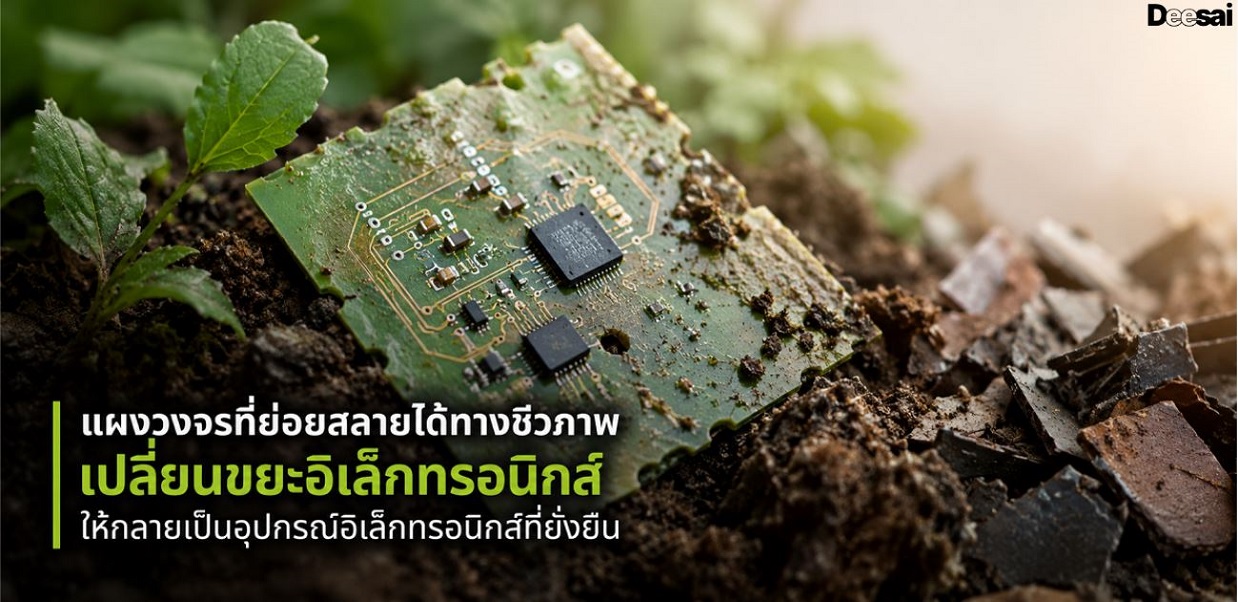 แผงวงจรที่ย่อยสลายได้ทางชีวภาพ เปลี่ยนขยะอิเล็กทรอนิกส์ให้กลายเป็นอุปกรณ์อิเล็กทรอนิกส์ที่ยั่งยืน