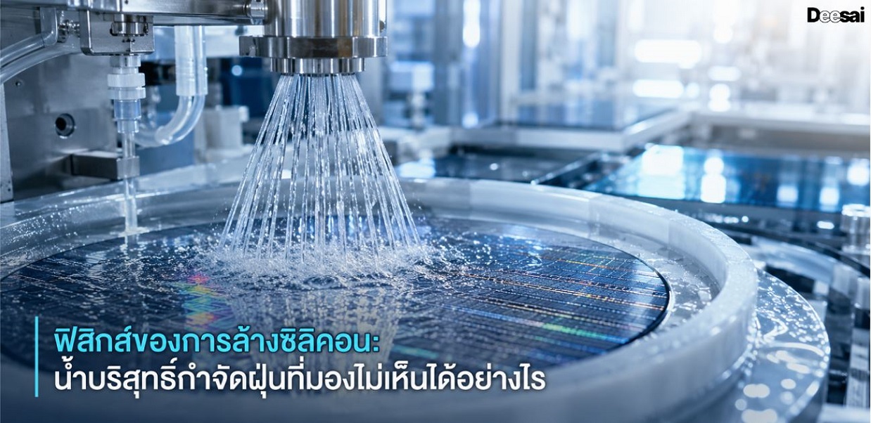 ฟิสิกส์ของการล้างซิลิคอน: น้ำบริสุทธิ์กำจัดฝุ่นที่มองไม่เห็นได้อย่างไร