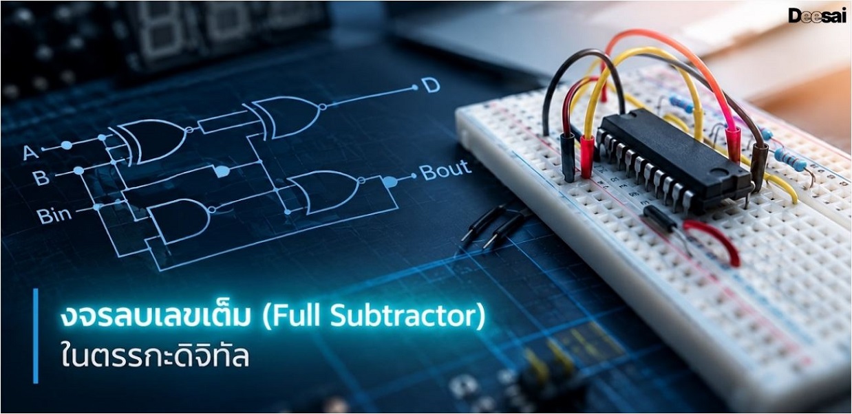 วงจรลบเลขเต็ม (Full Subtractor) ในตรรกะดิจิทัล