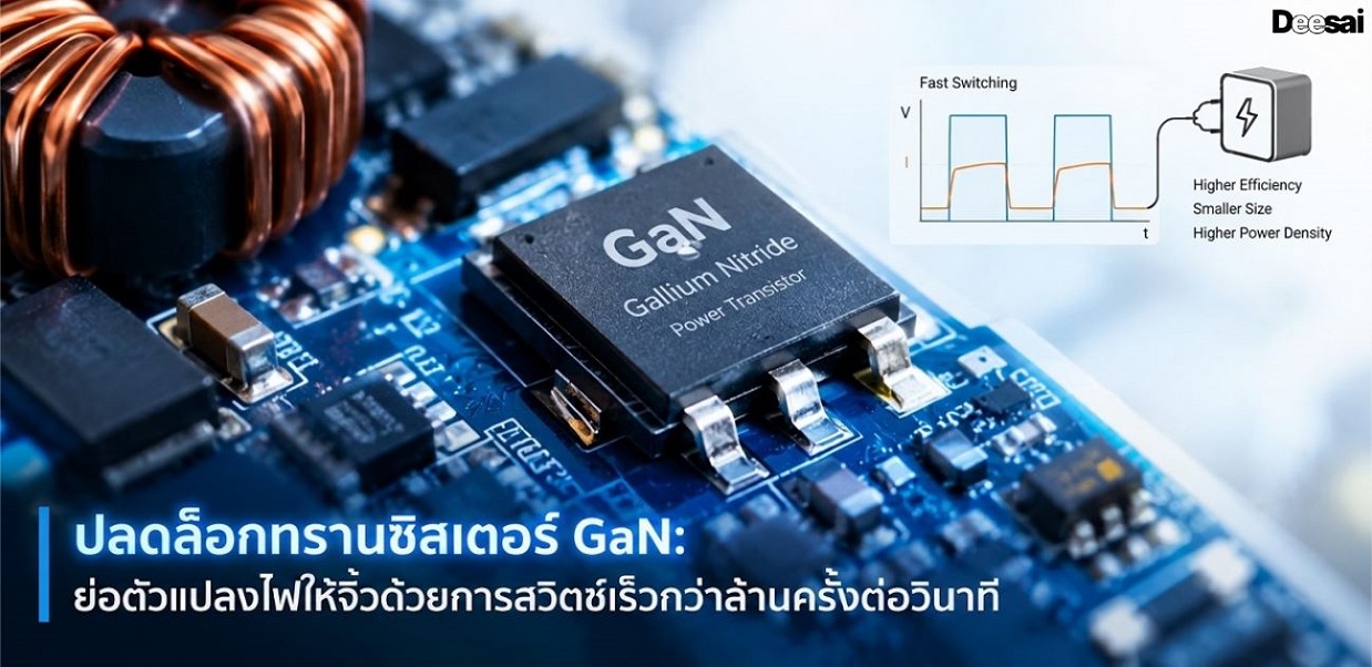 ปลดล็อกทรานซิสเตอร์ GaN: ย่อตัวแปลงไฟให้จิ๋วด้วยการสวิตช์เร็วกว่าล้านครั้งต่อวินาที
