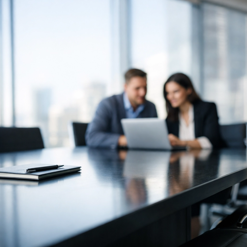 SaaS founders discussing conversion funnel strategy in a modern office to fix leaks and improve ROI.