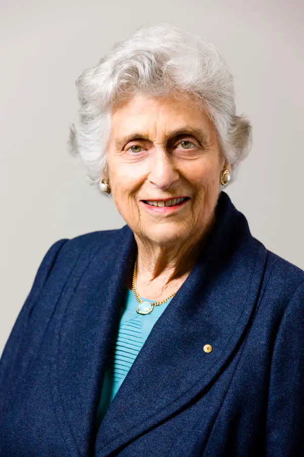 Photo of Lady Marigold Southey AC  wearing blue.