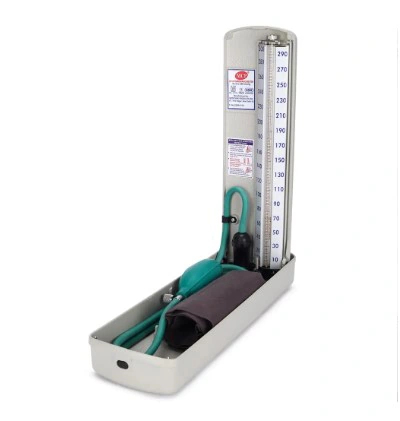 A traditional mercury sphygmomanometer