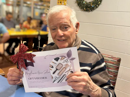 Mayflower Edith Benadall Raffle prize winner