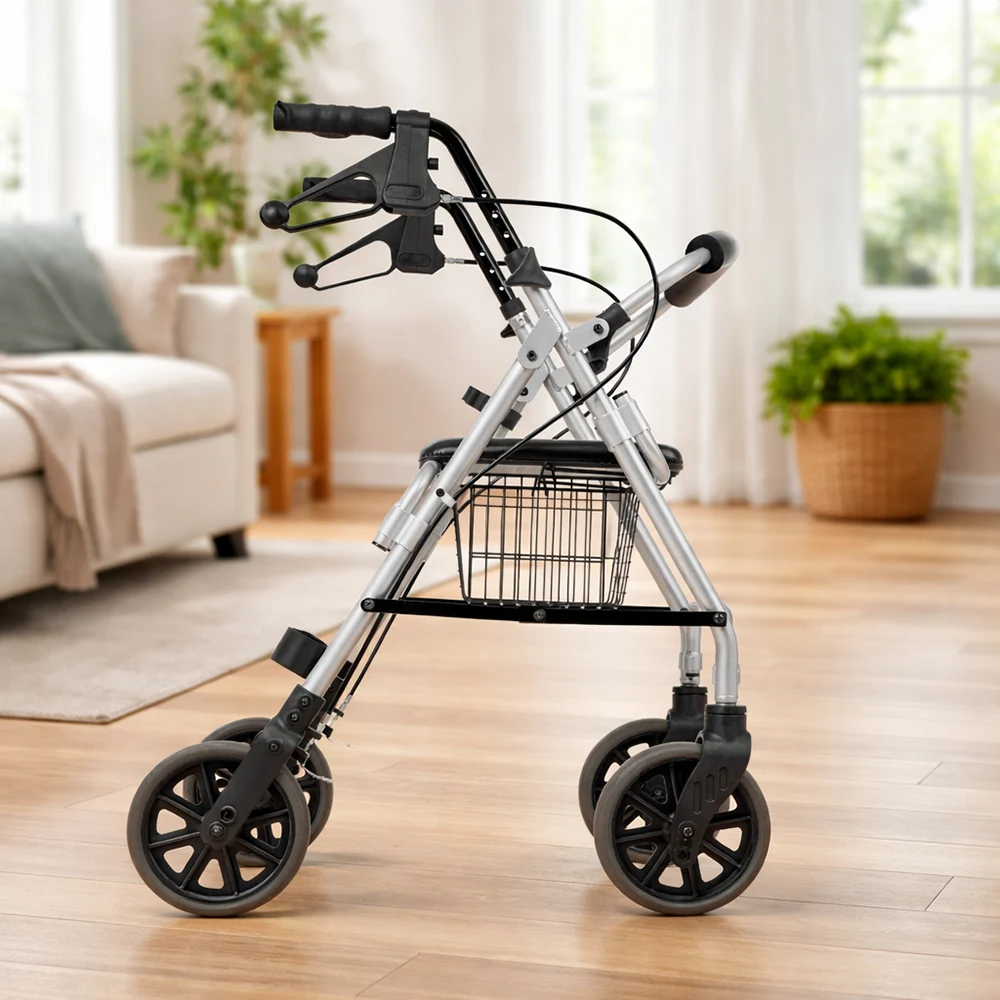a 4 wheel walking frame, as an example of items we donate to others