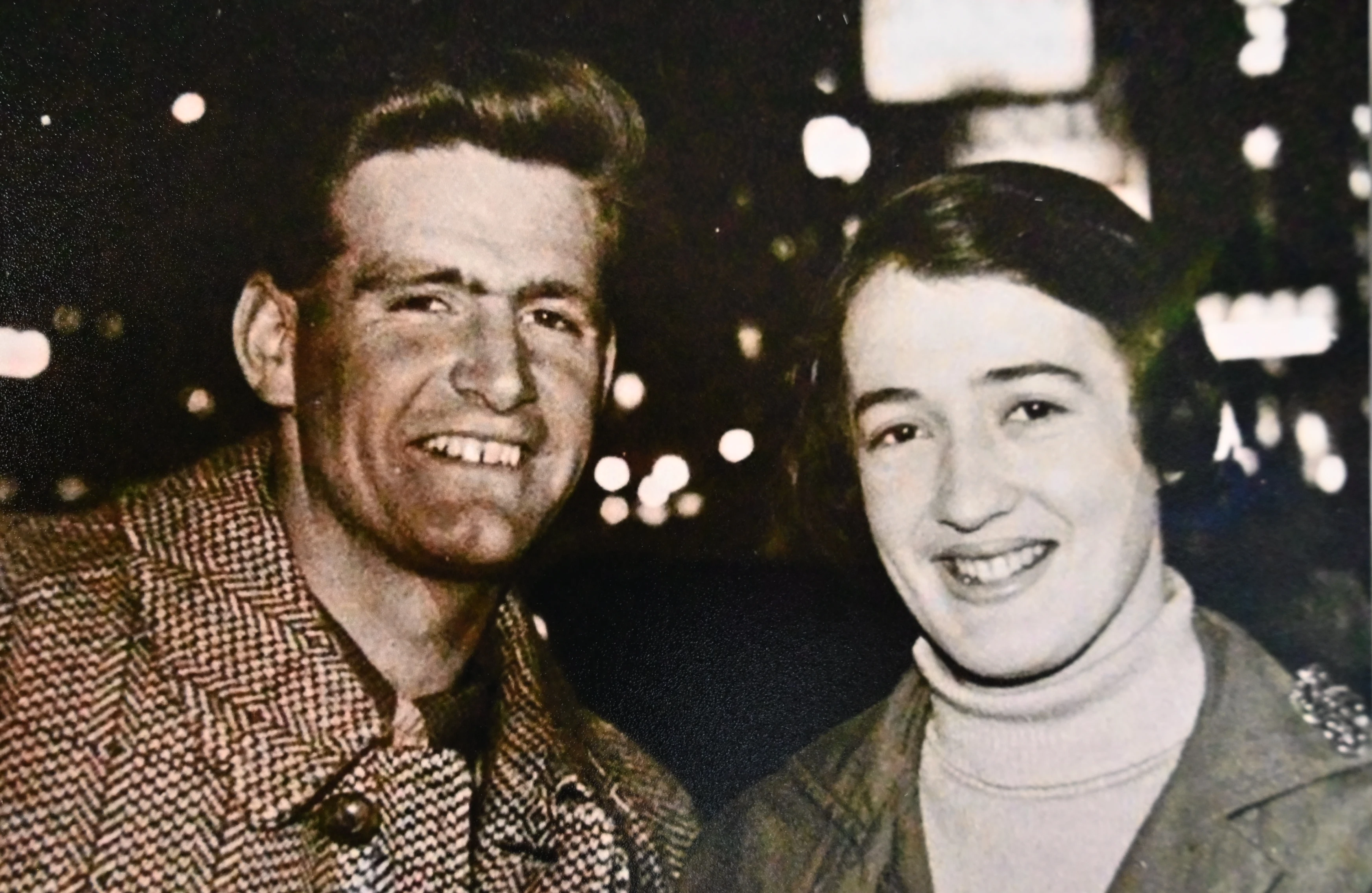 Pictured top of page and above: John wears his (very heavy!) woollen coat he has owned since he was just 22.