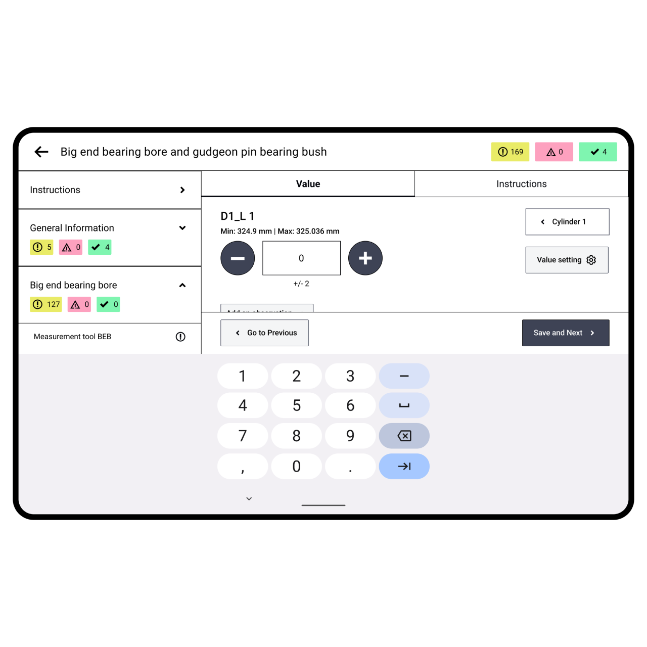 A decorative image showing the tablet interface for recording data from the field.
