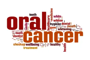 A person with oral cancer