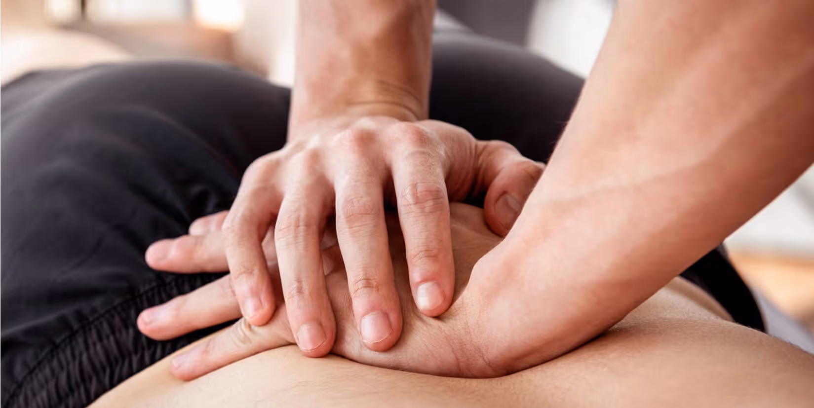 A man getting a back massage