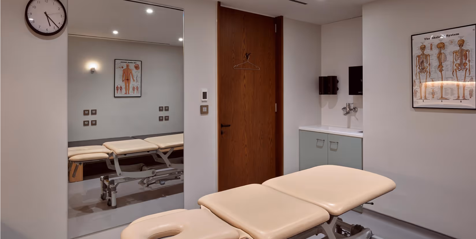 An Osteopathy office with a bed