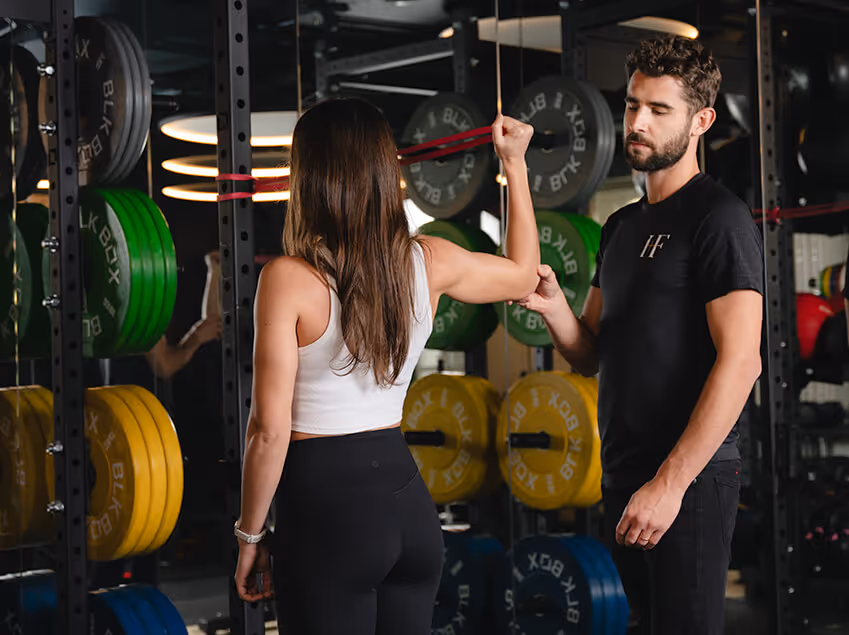 A person getting physiotherapy