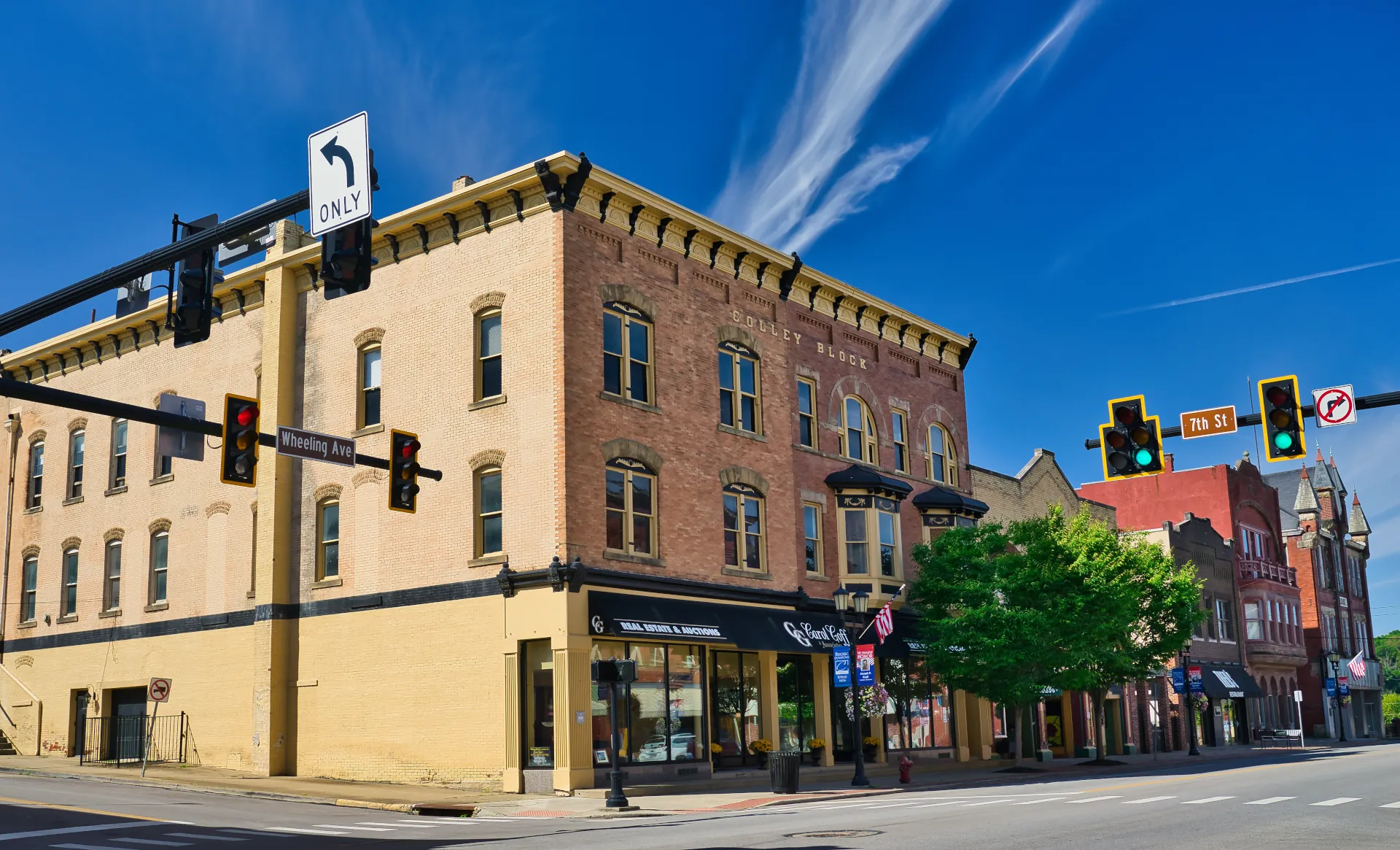 Square in downtown Cambridge, Ohio