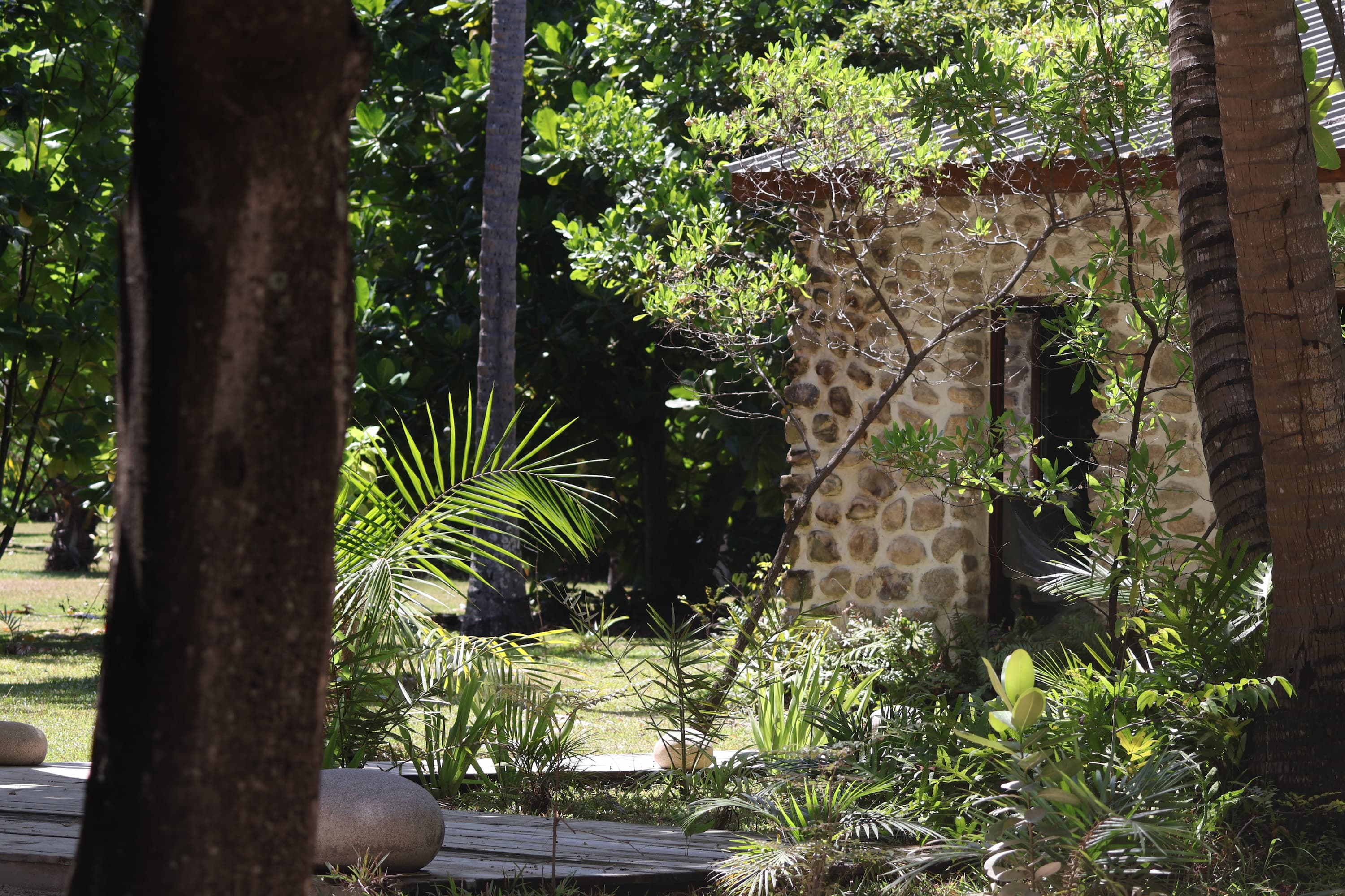Exterior of the North Island Environmental Center in Seychelles.