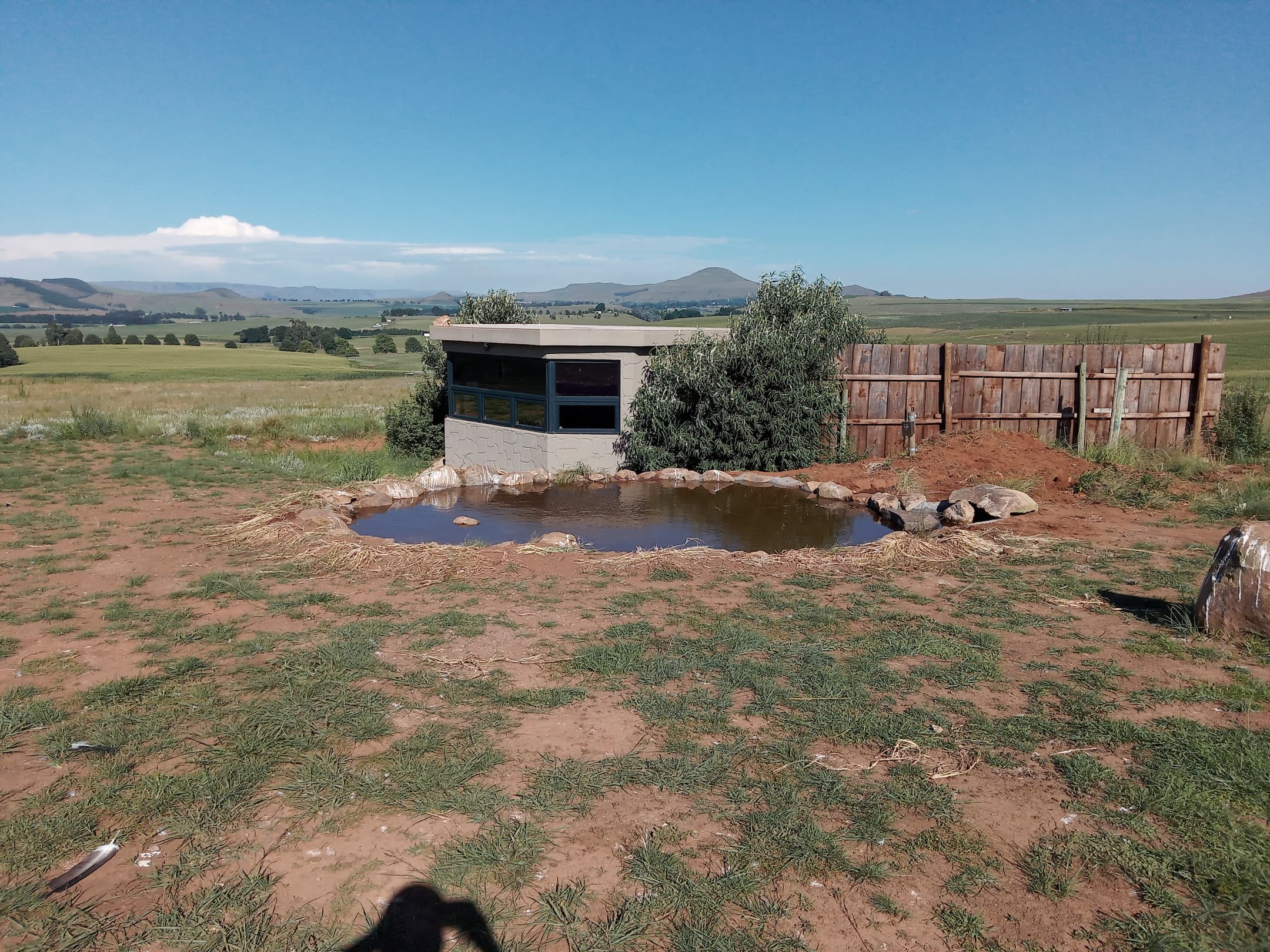 The Mzimkulu Vulture Hide in the Drakensberg, used for monitoring Vulture activity and supporting conservation research