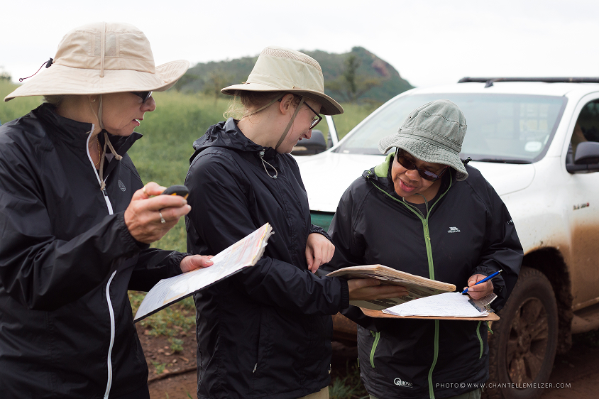 Wildlife ACT volunteers gathering data during a monitoring session