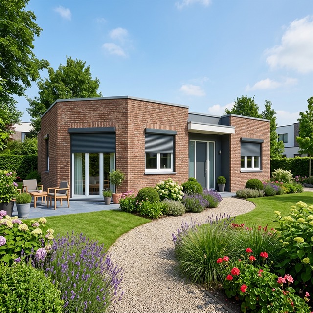 Volets roulants aluminium Eko Okna installés sur une maison belge moderne