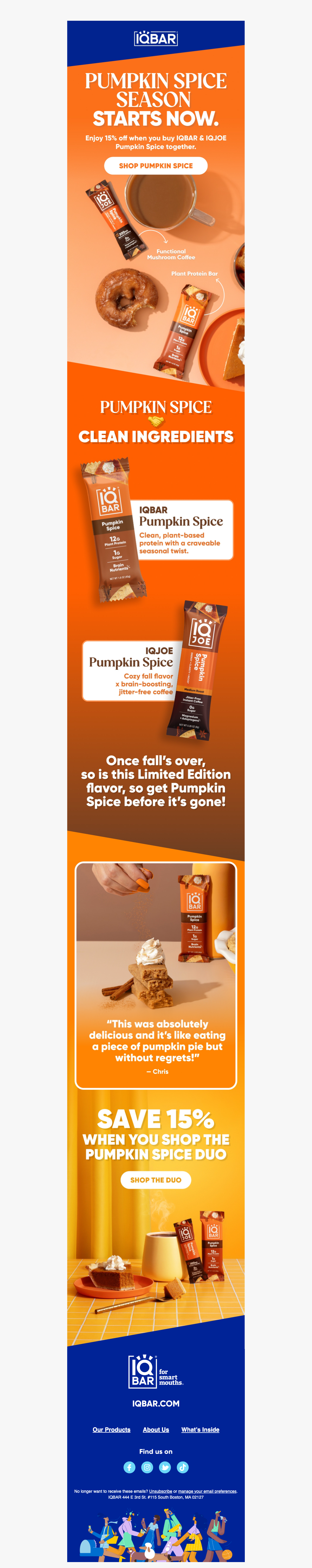 Pumpkin Spice Is Back with a 15% discount! 
