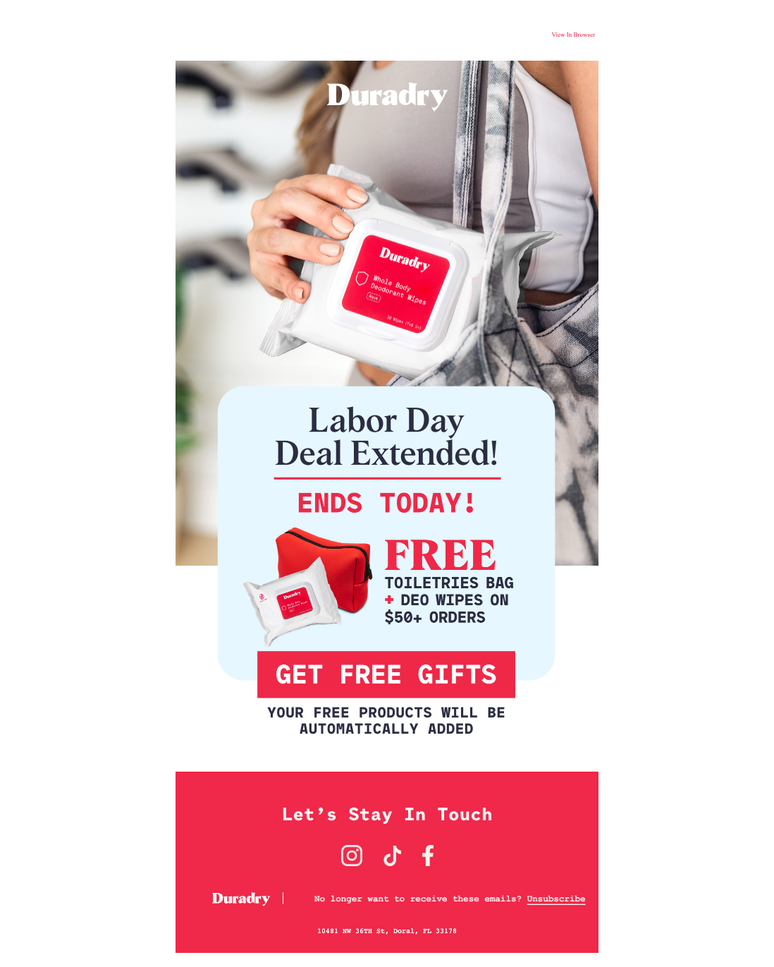  FREE Gifts for Labor Day Extended—Ends Tonight!
