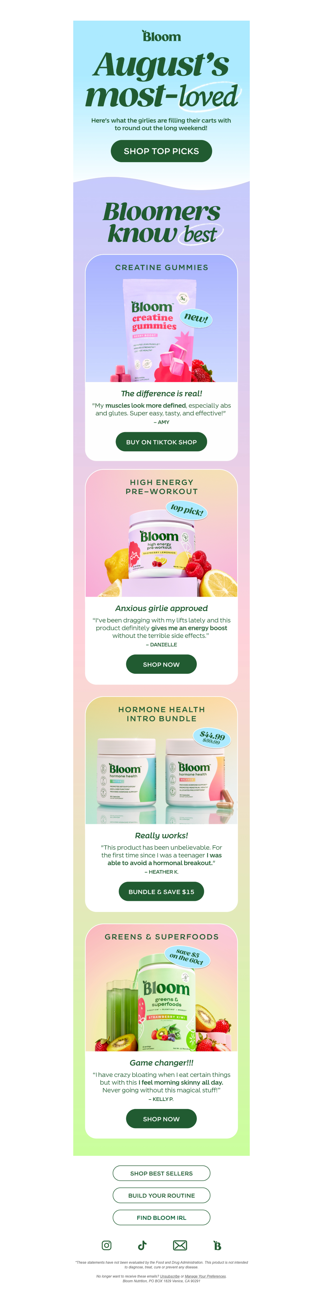 August’s cart-topping picks 