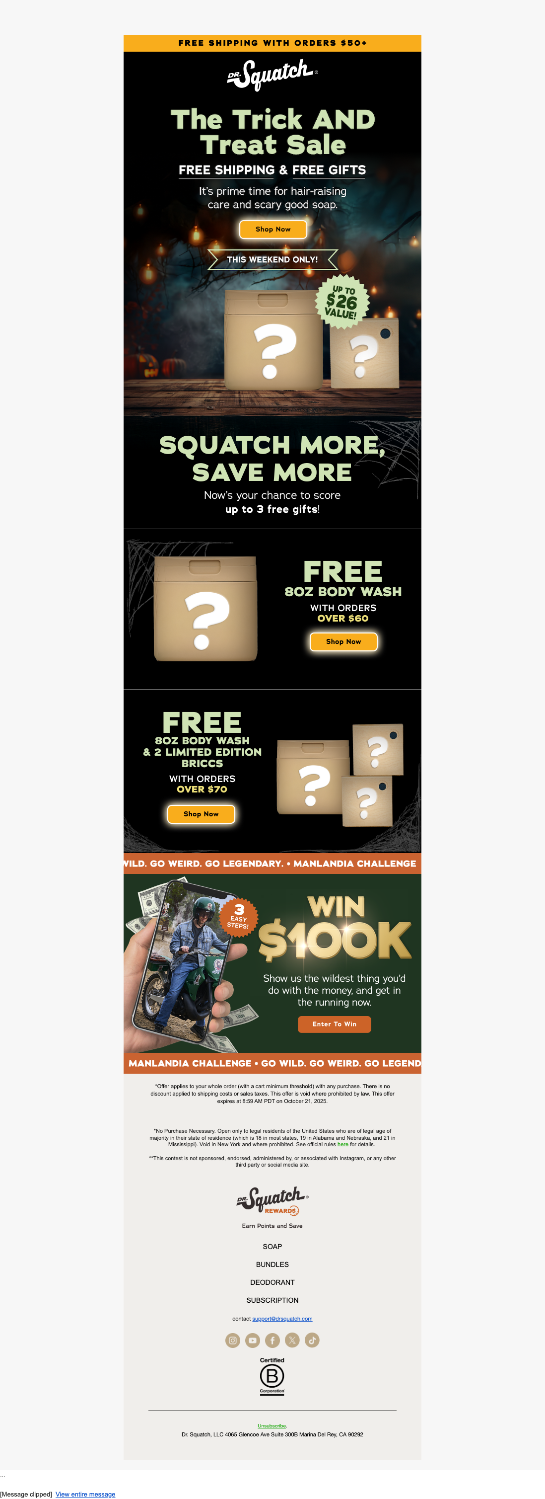 The Trick AND Treat Sale starts NOW