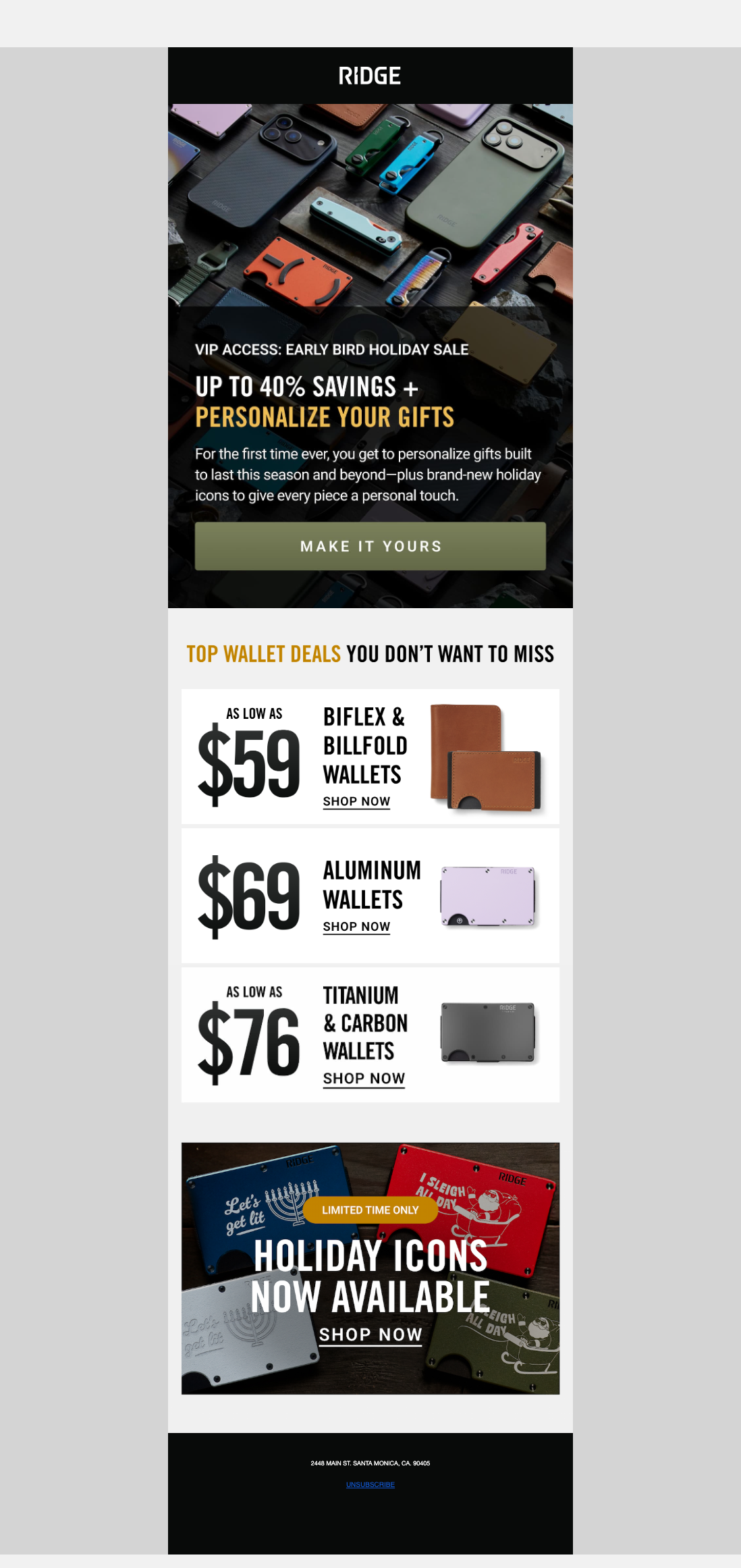 VIP Access: Early Bird Holiday Sale