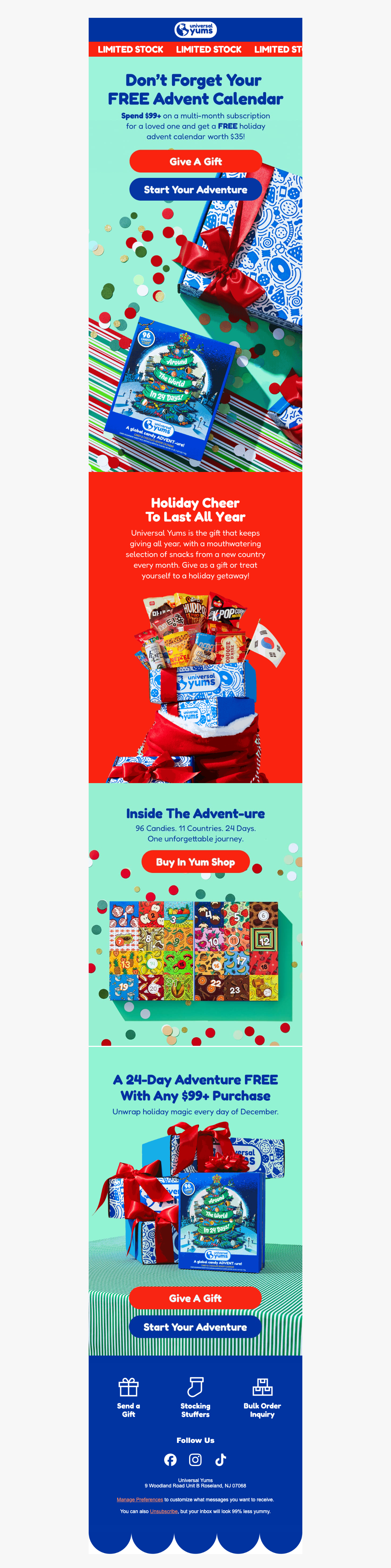 LIMITED: Free advent calendar! 