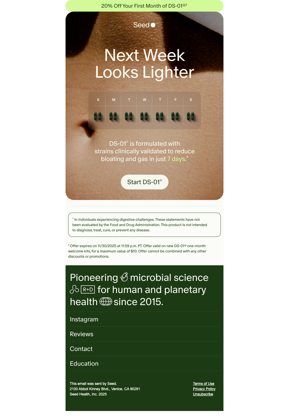 Change you can feel by next week.