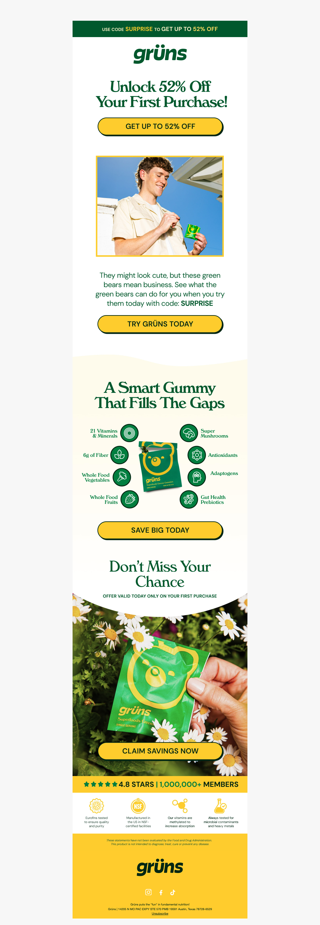 Save on your first purchase!