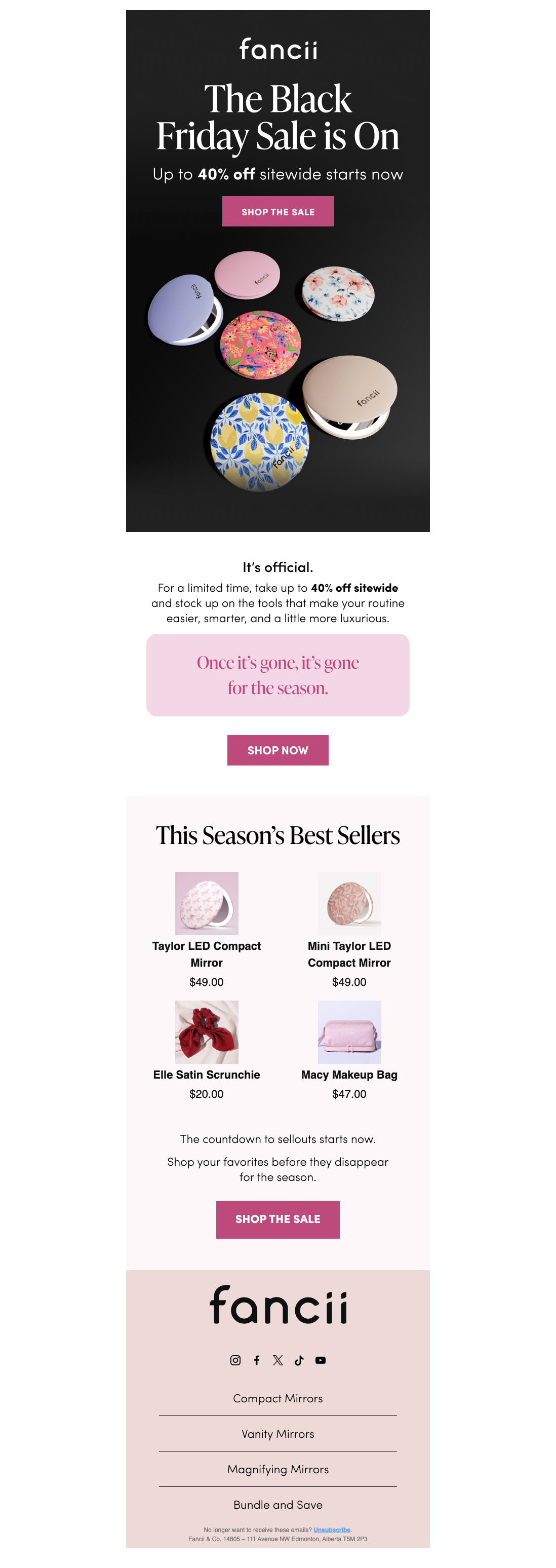 It’s here: Up to 40% off everything starts now