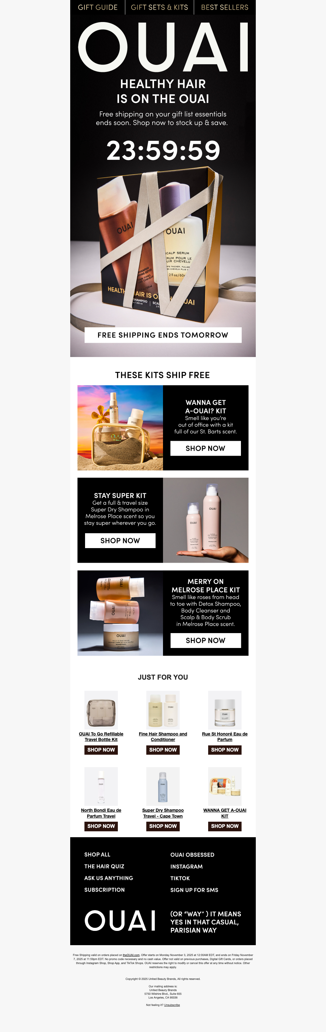 Healthier hair, plus free shipping? Yes OUAI