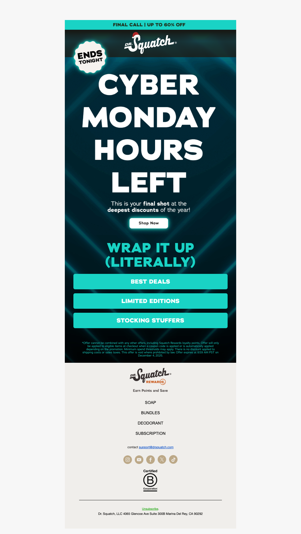 It's officially FINAL CALL