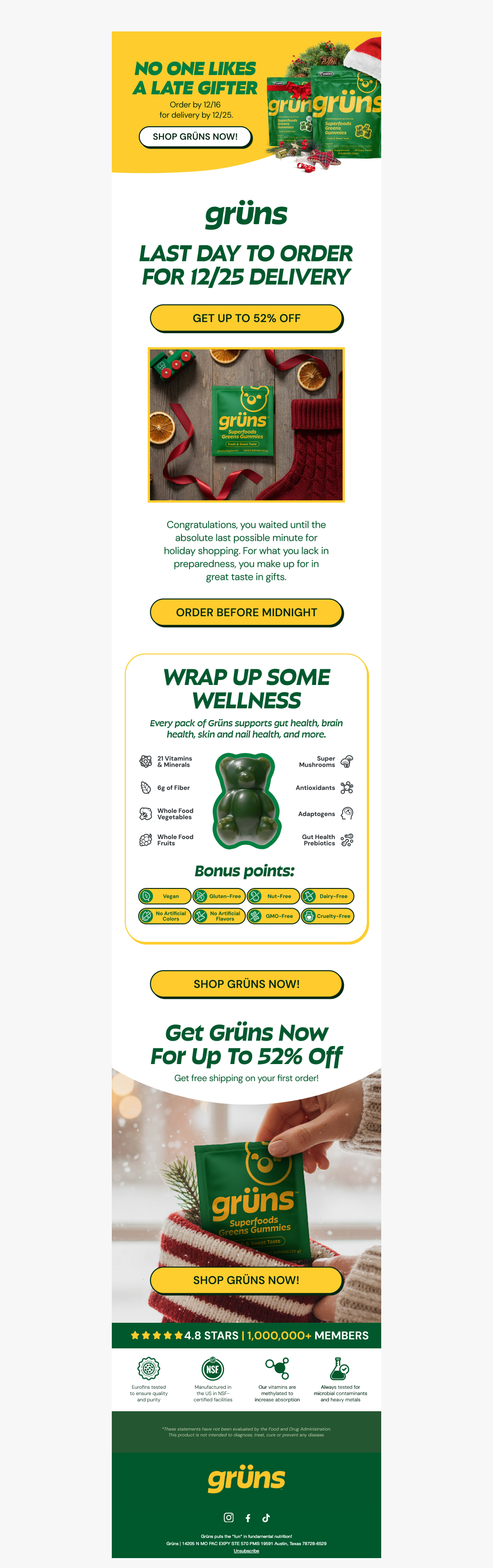 LAST DAY TO ORDER FOR DELIVERY BY 12/25!