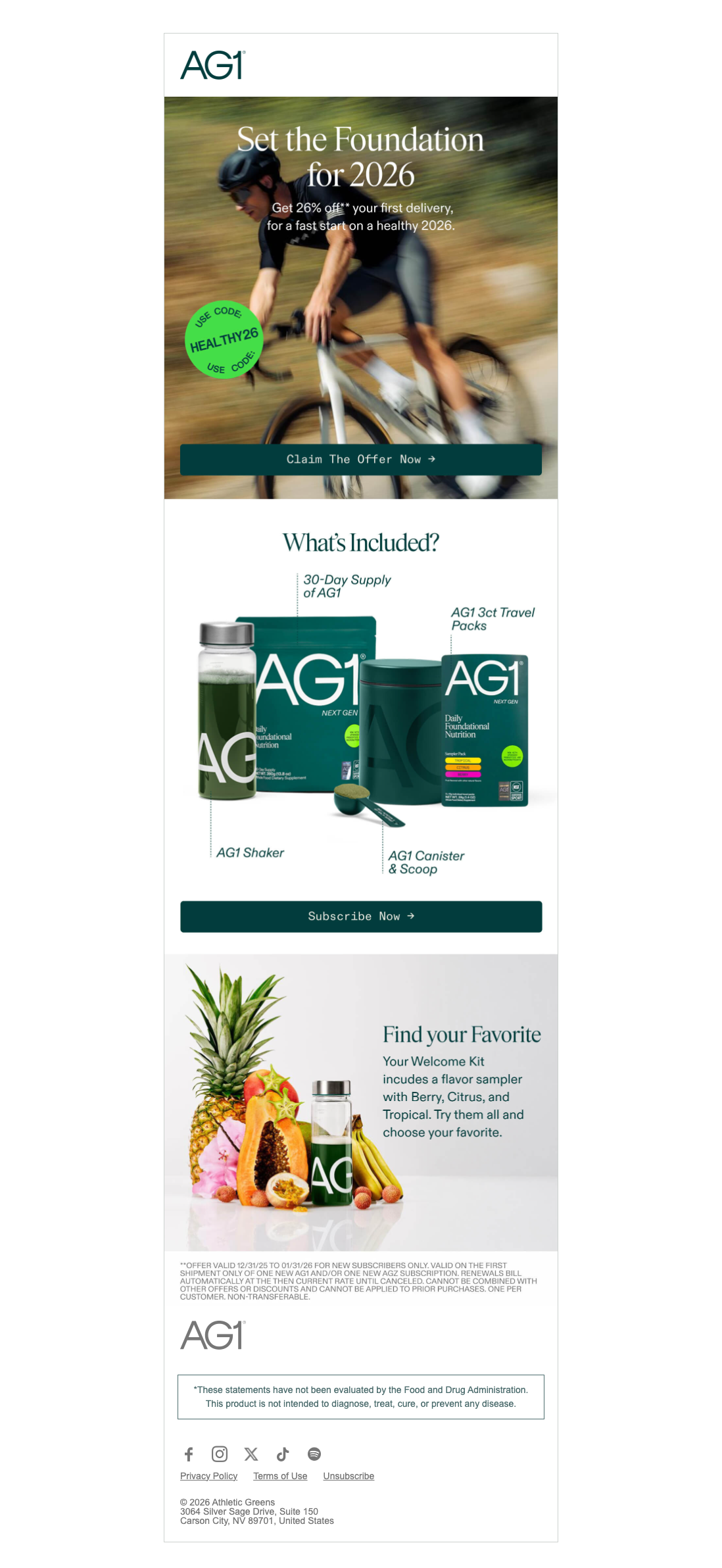 Get 26% off your first subscription order