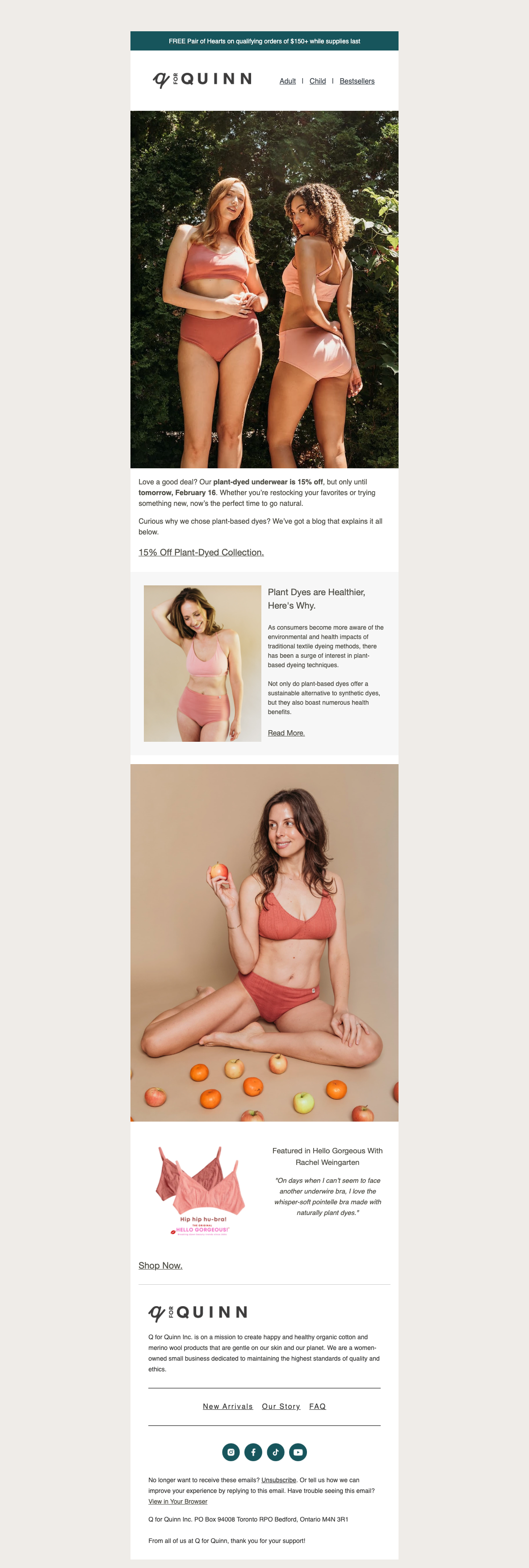 Go Natural (and save 15% off!)