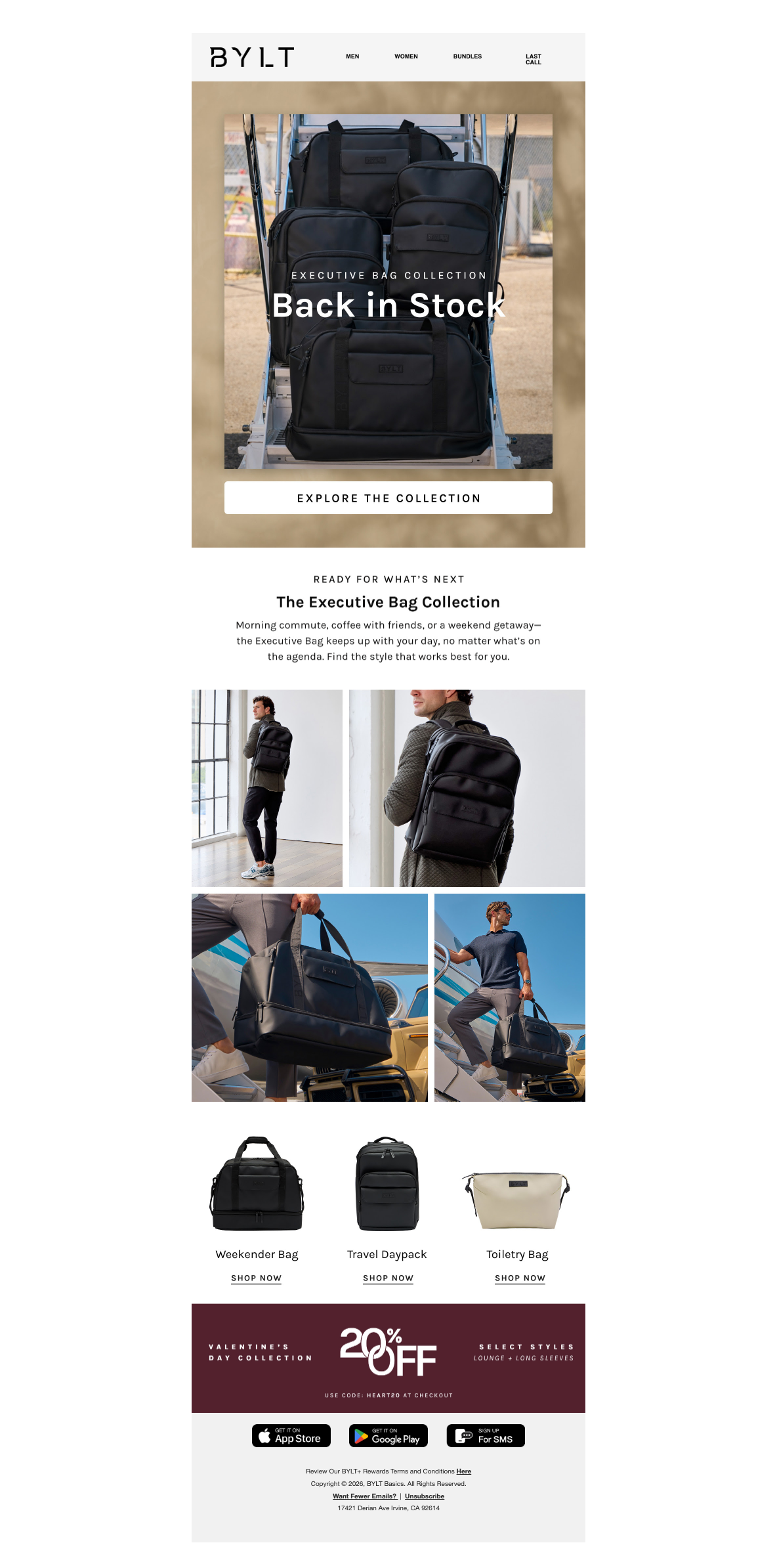 Back in Stock: The Executive Bag Collection 