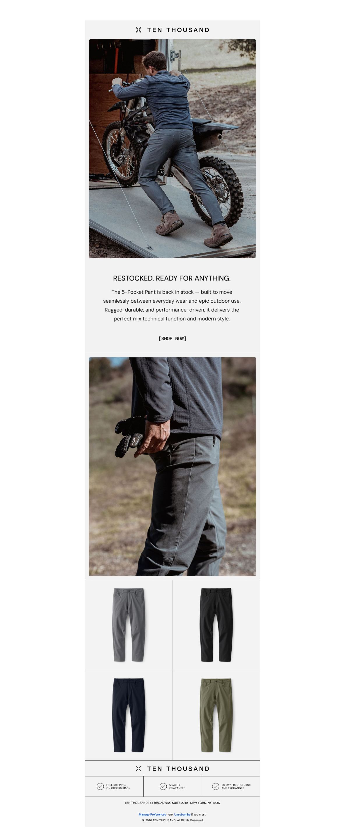 Just Restocked: 5-Pocket Pant