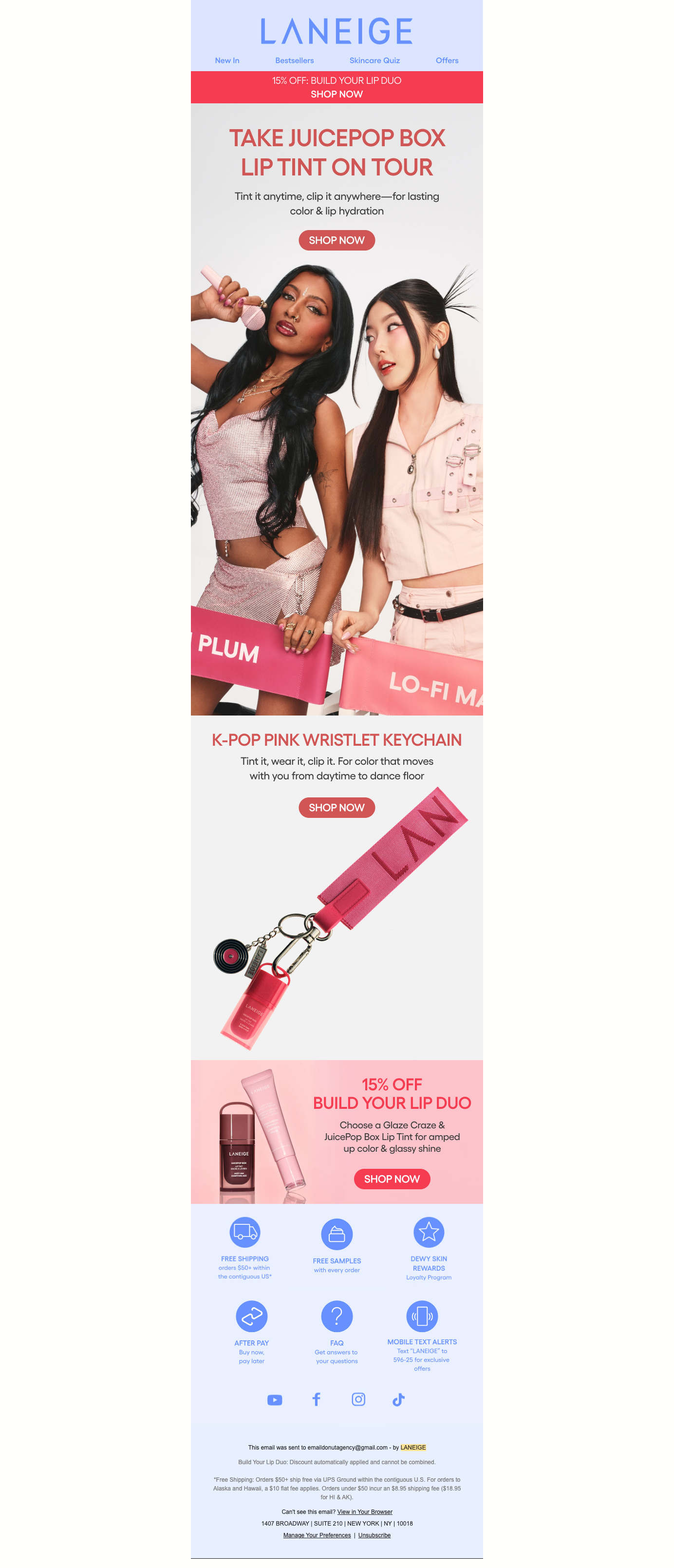 NEW! K-Pop Pink Wristlet Keychain