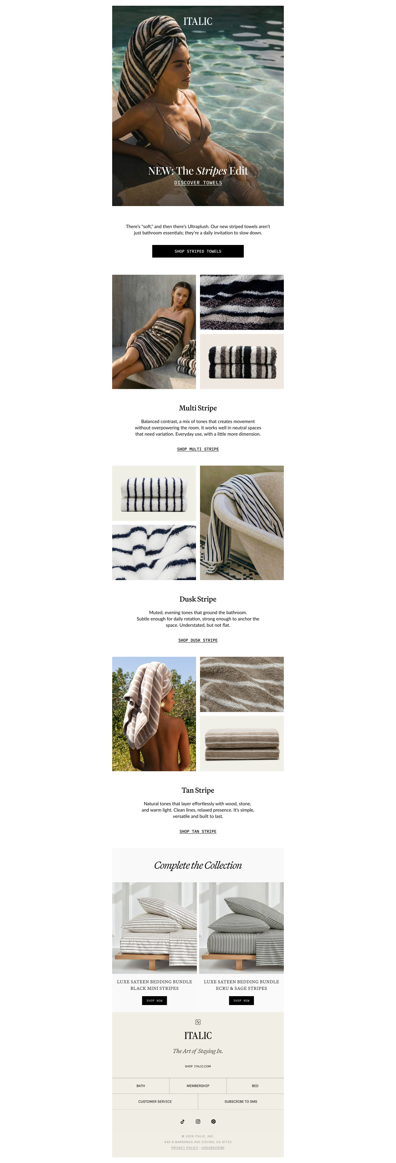 Almost Sold Out: Striped Towels