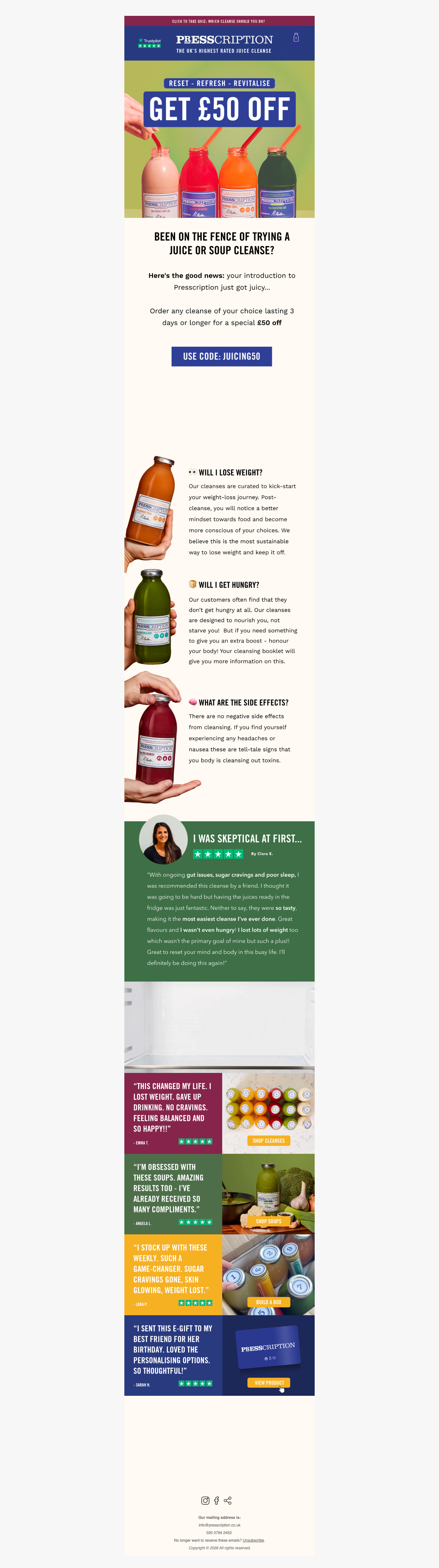 Get £50 Off Your First Cleanse