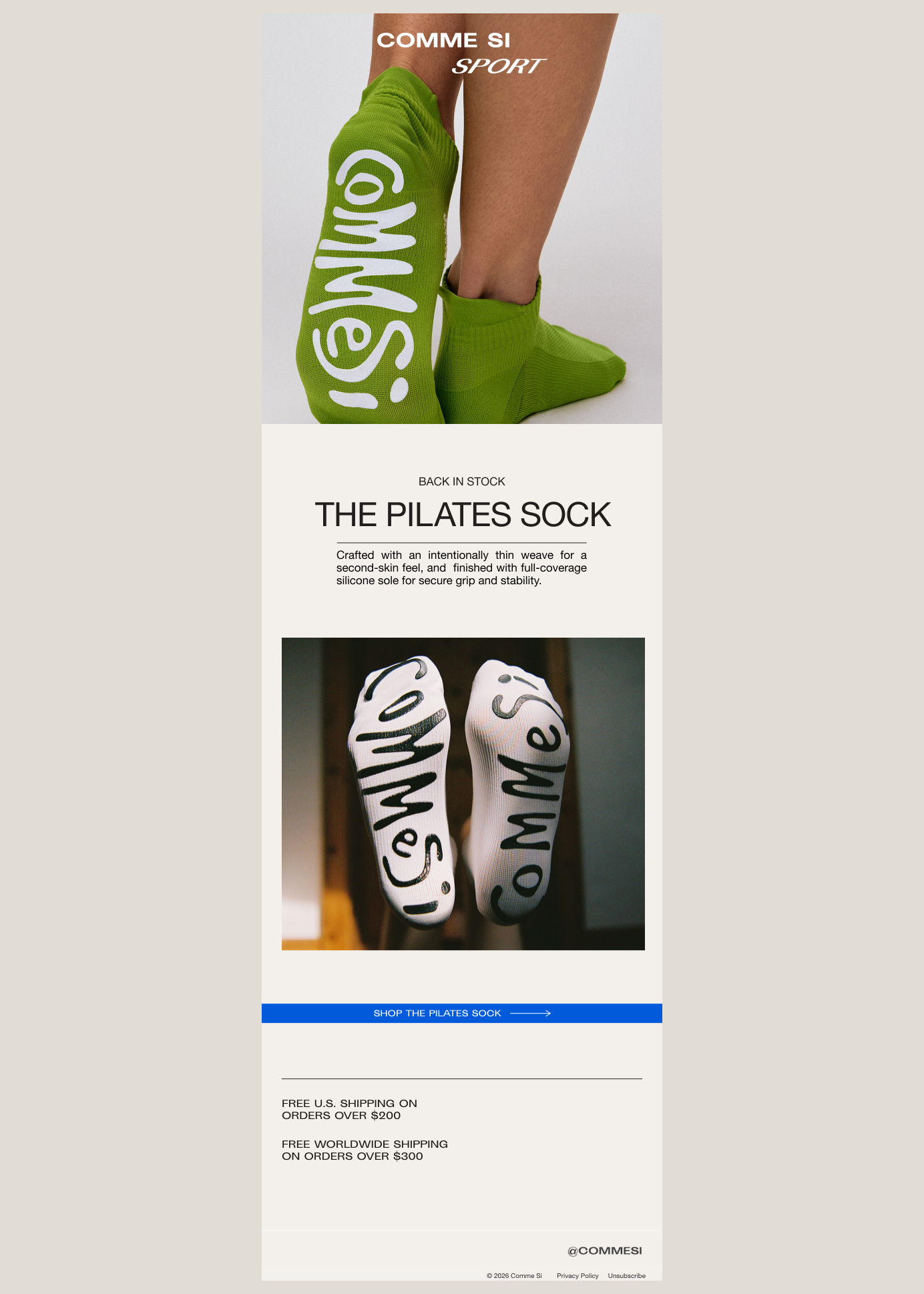 Back in Stock: The Pilates Sock