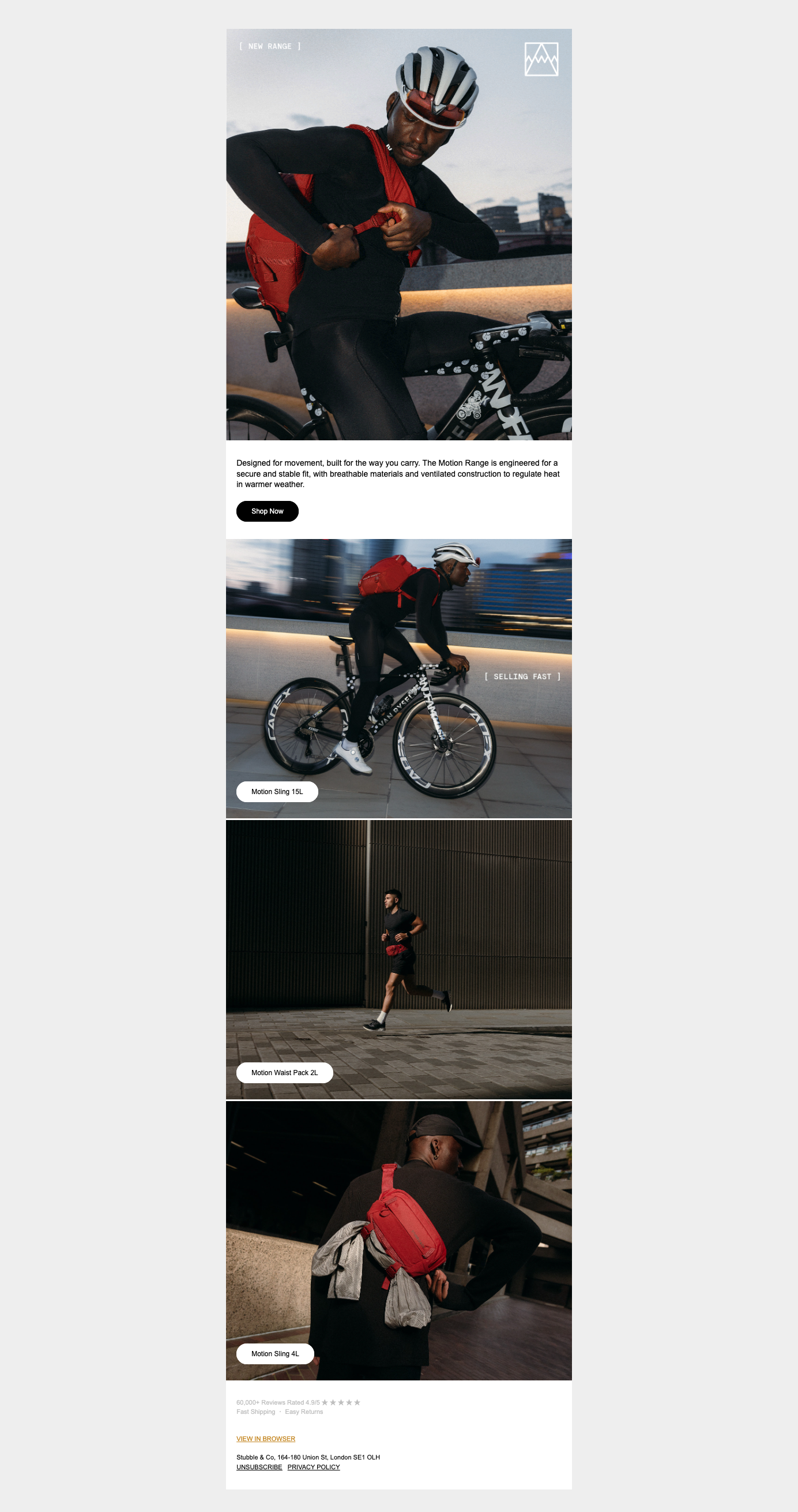 NEW Motion Range. Selling Fast.