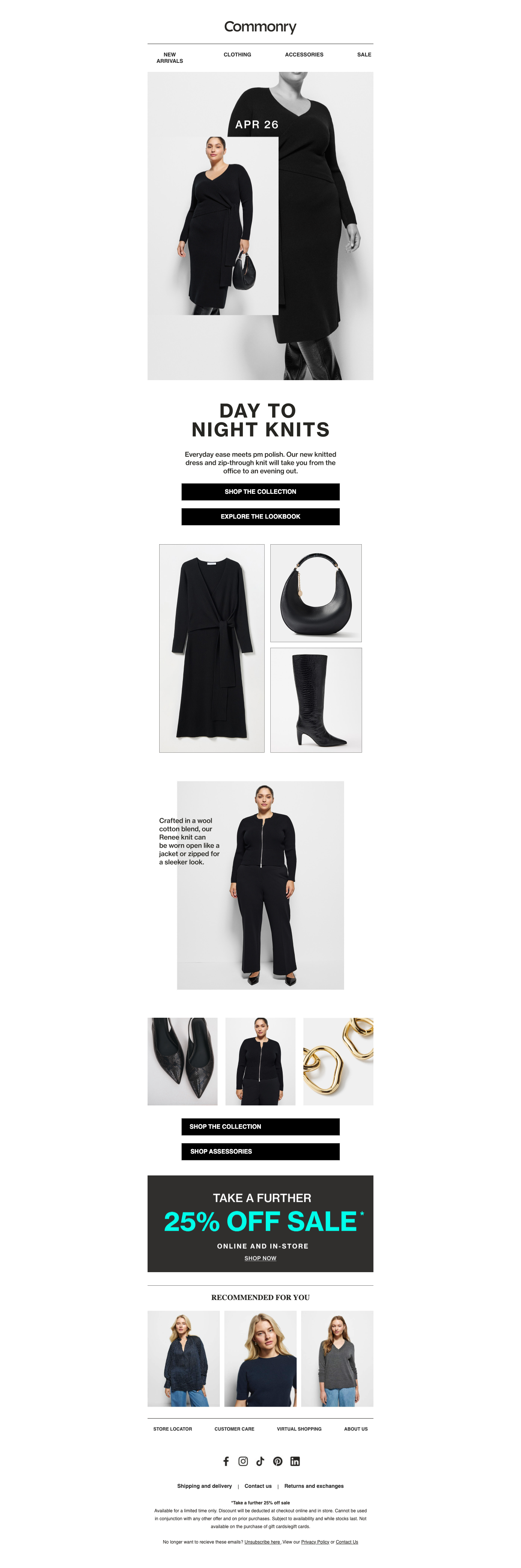 Day to night knitwear