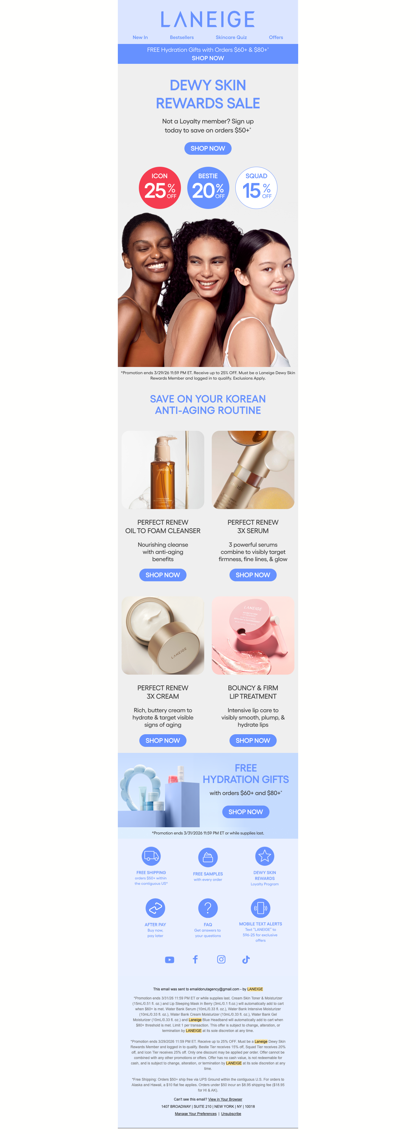 Happening Now: Dewy Skin Rewards Sale