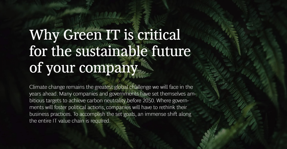 Why Green IT is Critical for the Sustainable Future of your Company ...