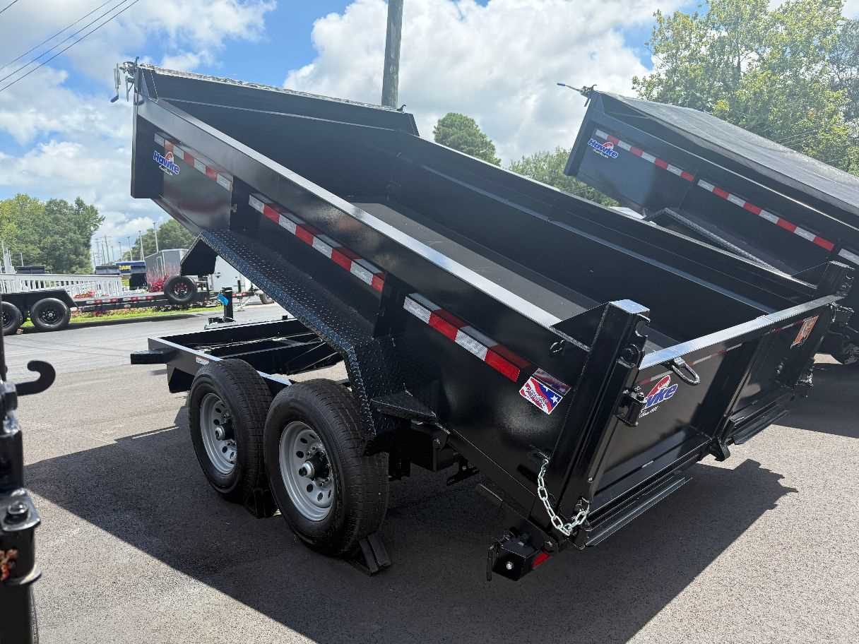 Trailers and equipment at a dealer lot