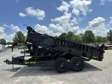 Trailers and equipment at a dealer lot