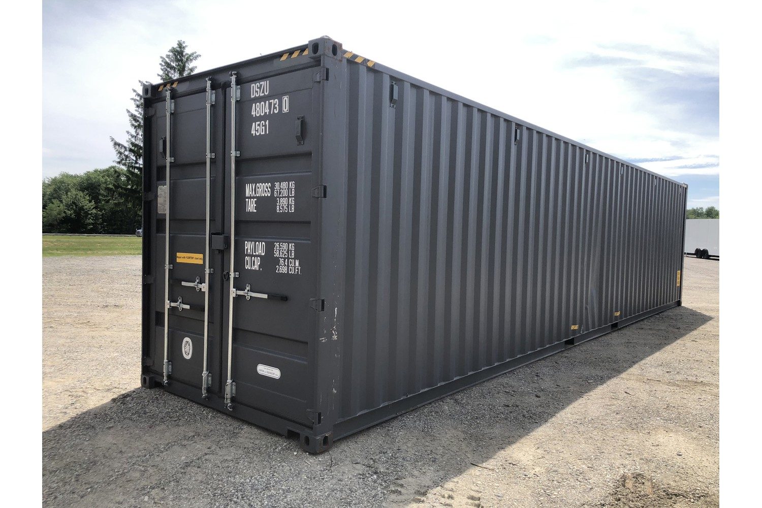 Trailers and equipment at a dealer lot