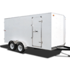 Trailers and equipment at a dealer lot