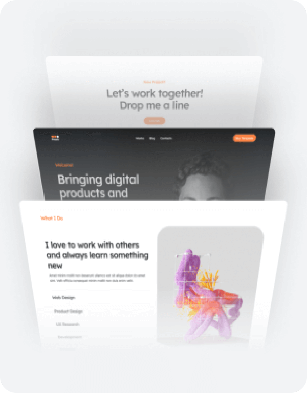 PraxisMX Webflow Template Screens
